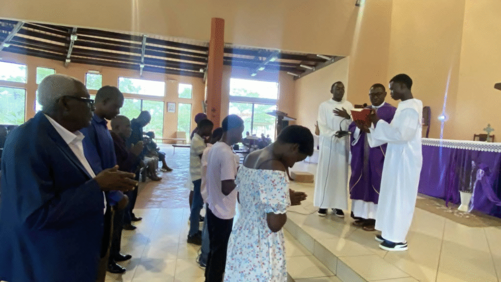 Diocèse de Mouila/célébration du troisième dimanche de carême et du premier scrutin